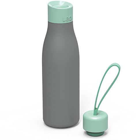 Berghoff 3950224 Termo Con Dos Tapones Verde 0,55L, Botella Acero Inoxidable Doble Pared, Resistente Arañazos, Detalles Verdes