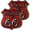 dojune - 2 Stück Rusty Highway Route 66 Metallschild Vintage Rusty Highway Man Cave Wall Decor