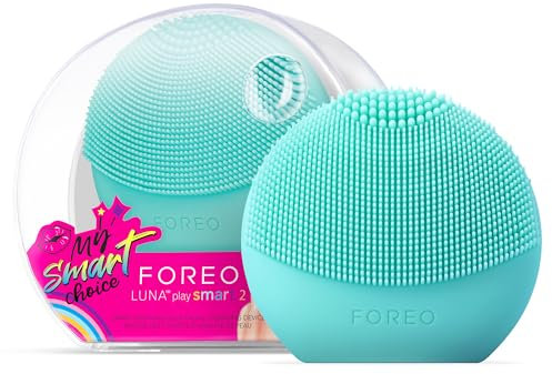 FOREO LUNA play smart 2-2-in-1 Hautanalyse & Reinigungsbürste - Reisezubehör - Silikon-Gesichtsmassagegerät - Travel-Essentials - App-verbunden - Mint For You