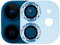 Protector de Cámara Compatible con iPhone 11.Cristal Templado Trasero sin Burbujas. [Cobertura Completa] Anti-Rasguños, Accesorios de iPhone 11. (Metálico, Blue)