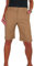 icecoolfashion Womens Stretch Shorts with Pockets Above Knee Length Straight Leg Bermudas with Turn Up Cuffs Camel Beige 8-22 (18)