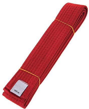 LLLucky Professioneller Taekwondo-Gürtel Karate Judo Double Wrap Kampfsport-Streifen-Sport-Gürtel 1,8 m / 2,8 m Roter Gürtel