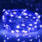cshare Battery Powered String Lights, 9.8ft/3m 30LEDs Fairy Lights Waterproof Outdoor/Indoor Silver Copper Wire String Lights for Christmas Party Wedding Jars Jubilee Decorations 2022 (Blue)