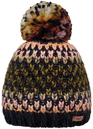 Barts Damen Strickmütze Nicole gestrickte Wintermütze mit Bommel 1955 Army 13