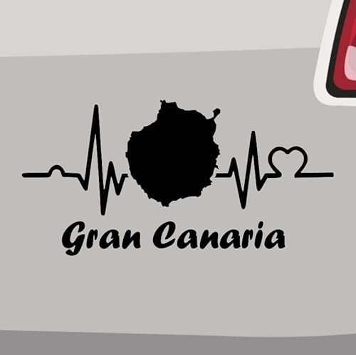 Herzschlag Gran Canaria Aufkleber 6 Größen 21 Farben Kanaren Bahia Feliz Spanien