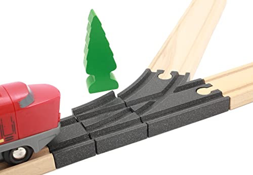 Locorico - Mechanische Schalter für Holzschiene, kompatibel mit Brio (Links)