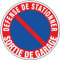 DEFENSE DE STATIONNER SORTIE DE GARAGE | Panneaux signalétiques ronds en aluminium rigide d’une épaisseur de 3 mm, micro-perforés, extérieur/intérieur (Ø 30 cm) (1 Panneau DEFENSE DE STATIONNER)