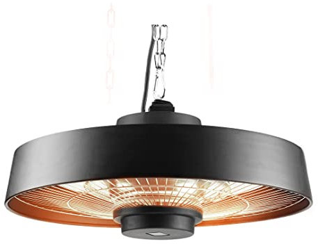 NEO TOOLS Deckenheizstrahler 2000W Infrarotgerät, Aluminium, mit Fernbedienung, Schalter, Halogenlampen-Heizelement, Schutzklasse IP44, Mögliche Montage: Decke, Terrasse, Gartenhaus