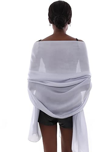 Stola Grau Festlich für Abendkleid Damen Schals Tücher Sommer Dünn Schaltuch Pashmina