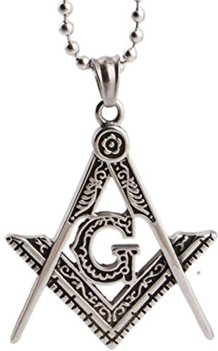 HCMA Neue modische Stolz- Halsketten-Mann-Stahl-Farben-Maurer-Anhänger-Titan-Stahl-Freimaurer-Freimaurer-Anhänger-Halskette