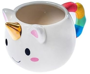 Tasse licorne arc en ciel corne dorée mug original insolite