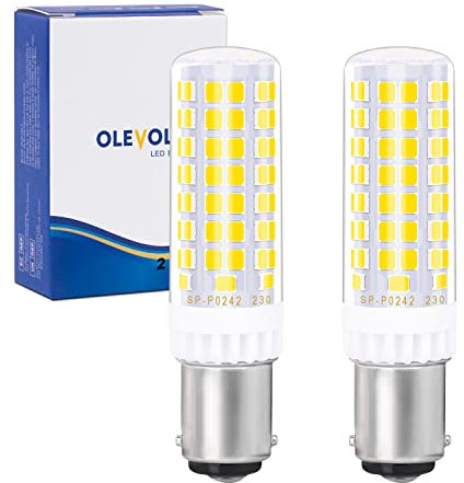 OLEVOLT B15D LED Glühbirne 7W LED Leuchtmittel Neutralweiß 4000K Ersatz 70W Halogenlampe AC 230V B15D LED Glühlampen Dimmbar Kein Flackern B15D 770LM für Wohnzimmer, Schlafzimmer, Nähmaschinen
