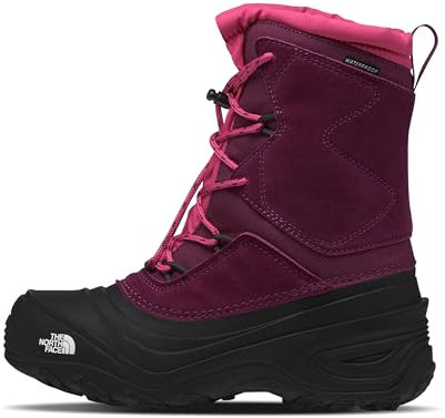 THE NORTH FACE Teen Alpenglow V Waterproof Boot, Boysenberry/Tnf Black, 3 Big Kid