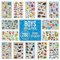 Boys Children Stickers for Scrapbooking, Crafting, Decorating - Over 280 Self Adhesive Paper Stickers 14 Designs - Party Bag Fillers for Kids, Teacher Classroom Rewards - Pirates, Dinosaurs, Cars