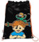 Euromic Pippi Langstrumpf Offiziell lizenzierter Turnbeutel für Kinder - Leicht & faltbar 210D Recyceltes Polyester, Sicherheitsschnüre & Break-Away Schnalle, Wasserabweisendes Material, 35x45cm