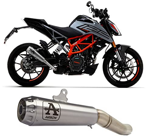arrow 71936pri, silencieux approuve pro-race nichrom, embout en acier, compatible avec moto ktm duke 125 2021 2022 2023 mototopgun