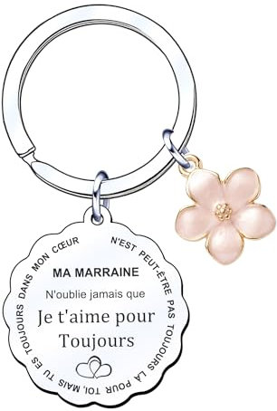 GUOYU Cadeaux Marraine Porte-clés Marraine Arbre de Famille Porte Clés pour Femmes Idées Cadeaux Drôles Cadeau Anniversaire Cadeaux de Noël (2)