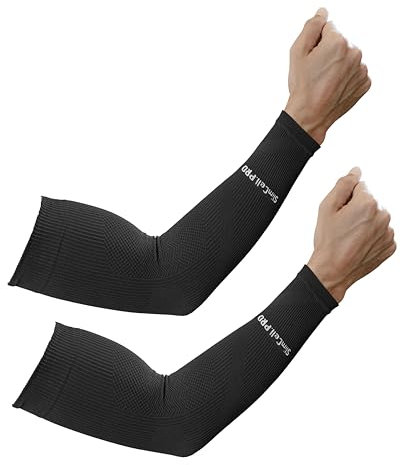 SLIMCELL PRO Manicotti Braccia Sportivi Anti UV Unisex - Manicotti Pallavolo Donna, Manicotti Ciclismo, Fascia Braccio, Manicotto Braccio, Manicotto Padel, Manicotti Running - Made In Italy