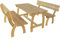 Gaseeto Sitzgruppe Garten Holz rustikal Gartenmöbel Set 2 Personen Gartenmöbel Set Kiefernholz Gartenmöbel Essgruppe Sitzgarnitur Balkonmöbel Set Kiefernholz Imprägniert-2 x Bank+Tisch-3-tlg