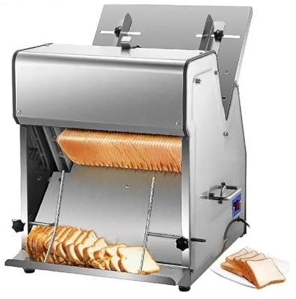 Commercial Bread Slicer, Electric Bread Slicer Toast Processor, Slice Thickness: 0.47 Inches/12mm, Number of Slices: 31 Slices, Bread Width: 4.3-15.4 Inches/110-390mm