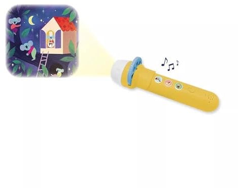 Janod - Lampe Sonore Merveilleuse - Bonne Nuit - Conteuse d'Histoire Enfant - Lampe Enfant Disponible en 4 Univers - Boite à Histoire pour Enfant Evolutive - Activité Enfant 3 Ans et +
