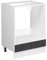 Vicco Herdumbauschrank R-Line, Herdschrank, Schwarz Beton/Weiß, 60 cm AP Anthrazit