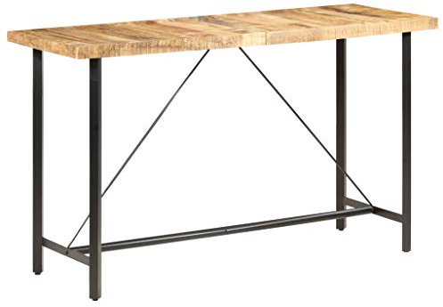 ZEYUAN Bartisch 180x70x107 cm Raues Mangoholz, Stehtisch Küche, Tisch, Hochtisch, Bartische & -theken, Esstisch, Bar Tisch, Bar Table - 286613