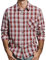JOGAL Chemise à carreaux pour homme - Manches longues - Coupe droite - En coton - Avec poche, rouge, L