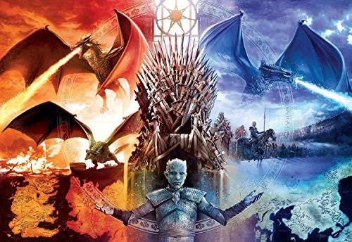 TNXEV 5D-Diamantmalerei, Game of Thrones, Game of Thrones, DIY-Mosaik, Kreuzstich, Diamantmalerei-Set, Bastelgeschenk, Innendekoration, 30 x 40 cm