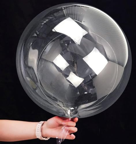 20 Pcs Bobo Klar Luftballons, 20 Zoll Bobo Ballons zum Befüllen, Wiederverwendbare Transparente Bobo Bubble Ballons, für Geburtstag, Hochzeit, Jahrestag, Weihnachten