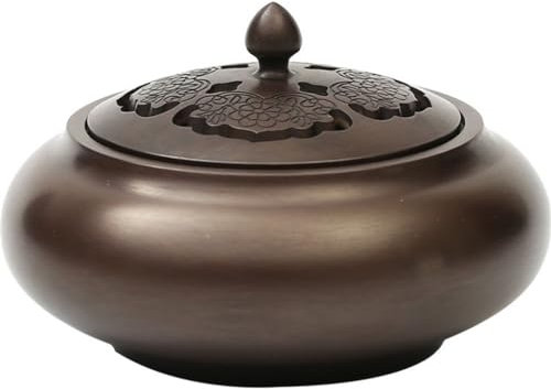 SLXYYYHW Bruciatore di Incenso Decorazione per la Cerimonia del tè in Legno di Sandalo, Grande, Vintage, per Interni, Soggiorno, incenso, Padella in Legno di agar