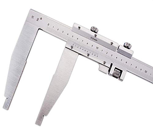 NBNBN Messschieber aus Edelstahl, 0–300 mm, Schieblehre mit langer Backe, für Präzisionsmesser