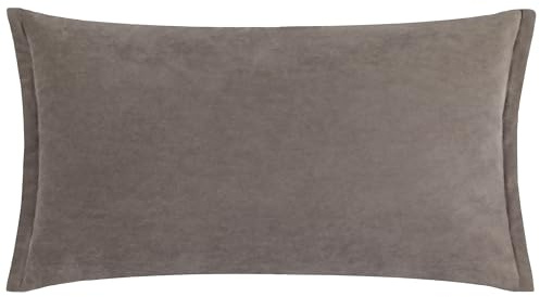 Yard Merton Velvet Polyester Filled Cushion (Taupe, 30 x 50 cm) | Soft velvet finish with piped detailing with a soft polyester filling for a refined, contemporary look