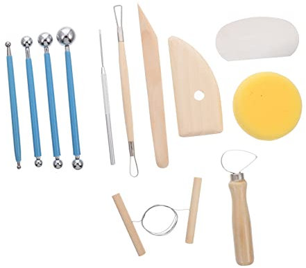 BEBEMOKO 2 Sätze Lehm-Sculpting-Werkzeuge Carving Modelling-Tools Clay Tools Töpferwerkzeuge