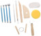 BEBEMOKO 2 Sätze Lehm-Sculpting-Werkzeuge Carving Modelling-Tools Clay Tools Töpferwerkzeuge