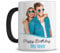 Taza Personalizada con Foto y Texto, 1 ó 2 fotos con Diseño Único - Tazas Personalizadas Dia del Padre - Regalos Originales para mujer - Cerámica blanca brillante 330ml
