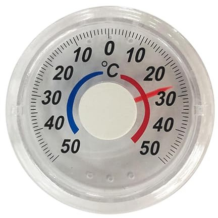 Thermograph für , transparent – Fensterthermometer | Analoges -Thermograph | Thermograph für transparent | für Zimmerthermometer für Badezimmer, Schlafsaal