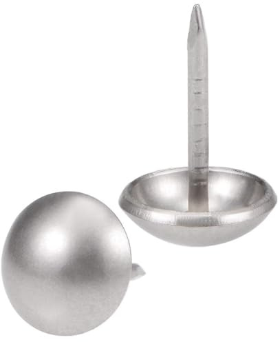 TA-VIGOR 50 Stück Silber Polsternägel – Dekorative Metall Reißnägel für Möbel, Polsterstühle, Korktafel, DIY-Bastelarbeiten & Heimdekoration (17x11mm)