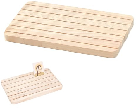 Eabdice Espositori per Orecchini In Legno A 6 slot, Espositore per Cartoline in Legno, Espositore per Gioielli, per la Vendita di Orecchini Gioielli, Che Mostrano Biglietti da Visita