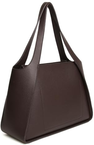 Alice Wheeler Kensington Tote Bag, Chocolate Brown Vegan Leather, 40cm x 29cm x 16cm