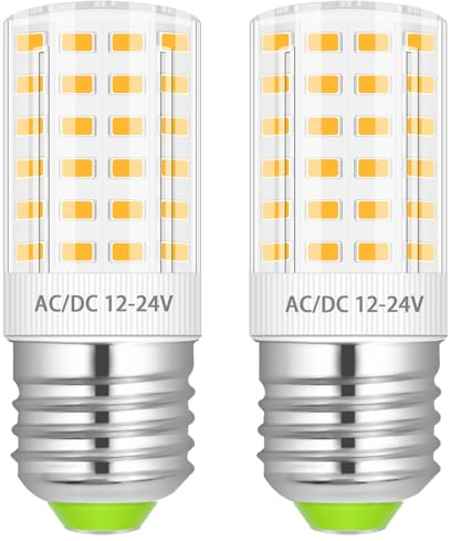 TRIJZHOU E27 Mais Birne 6W AC/DC12V Warmweiß 3000K 2er-Pack | nicht dimmbar, ersetzt 50-60W Halogen, 650 Lumen, für Wohnmobil, Garage, Boot, Hof, Innenbeleuchtung