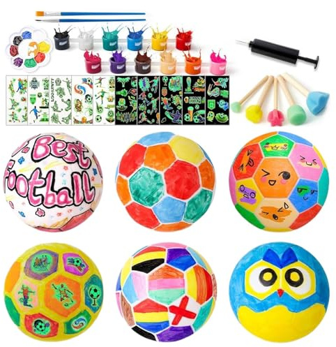 Generisch Fußball Malen Lampe | Kreatives Fußball Graffiti Malen Spielzeug Für Kinder | Kunstbedarf Mit Leuchtaufklebern Für Kinderzimmer Wohnzimmer Weihnachtsfeier Und Feiertage