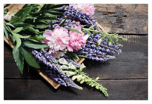 Wallario Poster - Stillleben mit Frühlingsblumen in Premiumqualität, Größe: 61 x 91,5 cm (Maxiposter)