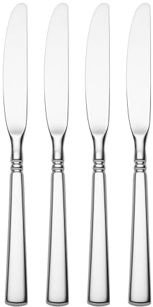 Oneida 2267004F Easton Fine Flatware Dinner Knives, Set Of 4, Metallic