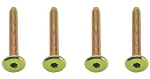 M6 6mm 60mm lang Möbelverbindungsbolzen - Sechskantschlüssel Flachkopf für Betten, Kinderbetten und Möbelmontage