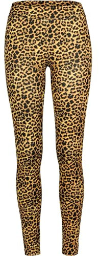 Urban Classics Damen Animal Print Leggings, Farbe Leo, GröÃŸe: XL ,Skinny