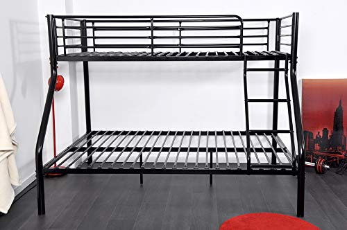 MUEBLIX.COM | Litera Jorge Medidas | Cama Matrimonio Inferior + Individual Superior | Metal Epoxy | Literas Matrimonio | Literas Juveniles