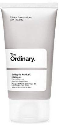 The Ordinary Salicylic Acid 2% Masque, Clarifying Charcoal & Clay Mask for Blemish-Prone Skin, 100ml