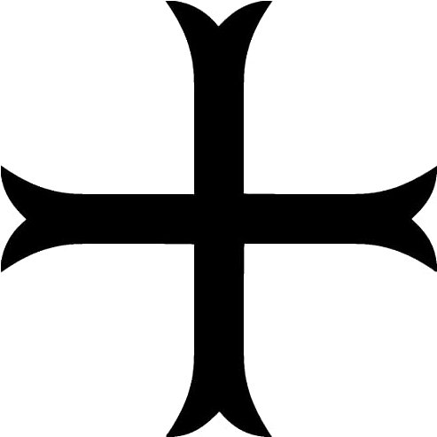 Samunshi® Aufkleber Templerkreuz Tatzenkreuz Kanonenkreuz für Auto Motorrad in 9 Größen und 25 Farben (10x10cm schwarz)
