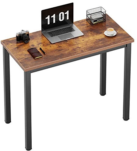 SogesPower Bureau d’Ordinateur, Bureau pour Bureau, Bureau d’Ordinateur Portable PC, Poste de Travail, 120 x 60 x 75 cm, Noir Vintage